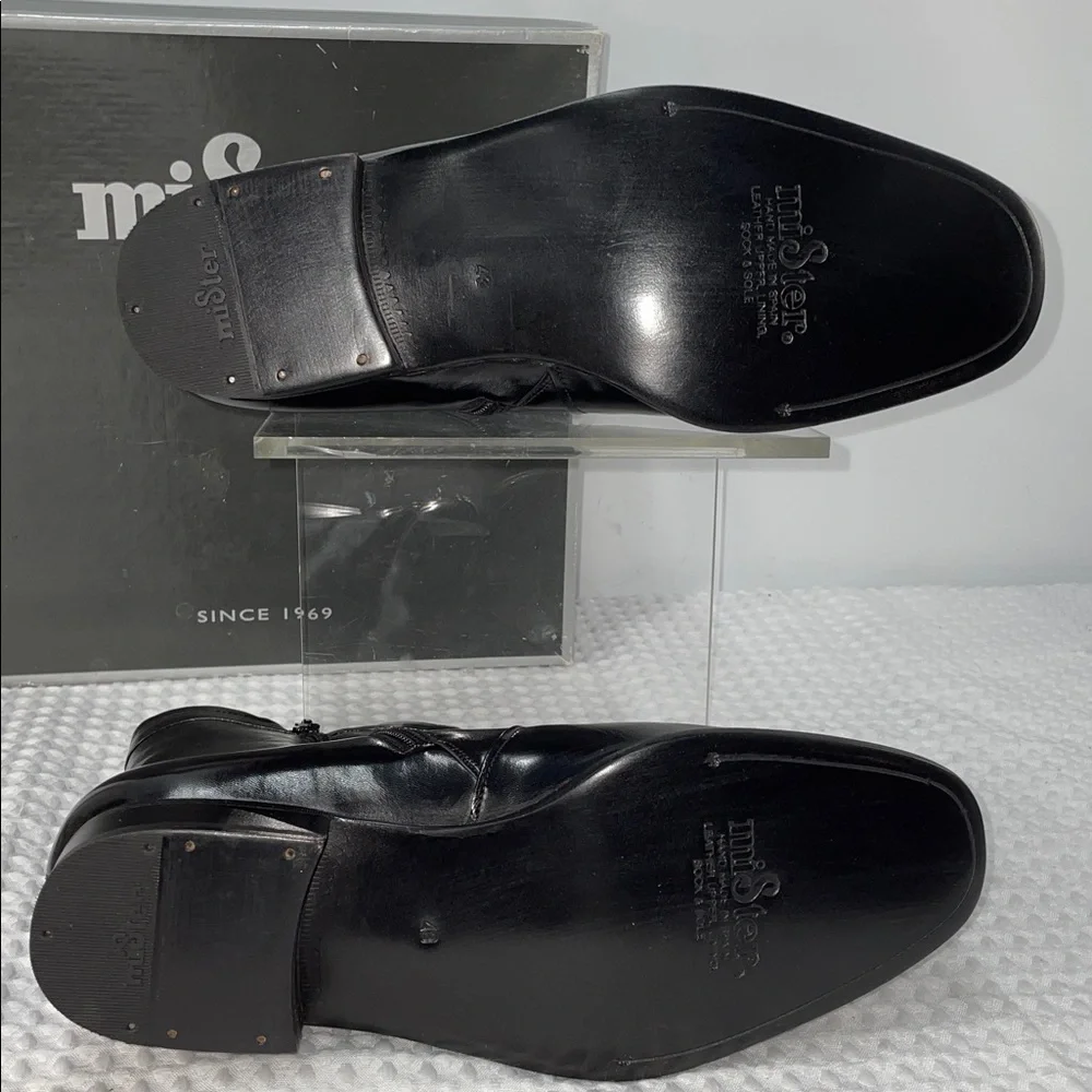 MISTER HAND MADE CLUB CUBANO LEATHER SIDE ZIP BOOTS FTL-02-160